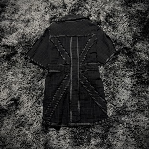 Algonquins 펑크 유니온잭 스티치 반팔셔츠