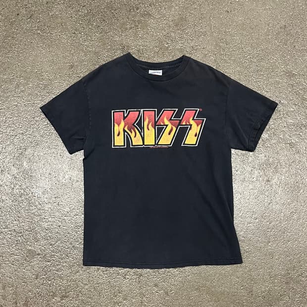 2001 Kiss 플레임 로고 벤드티 (95)