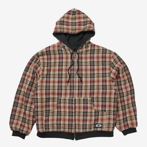이알티알 리버시블 후드집업 채크 레드