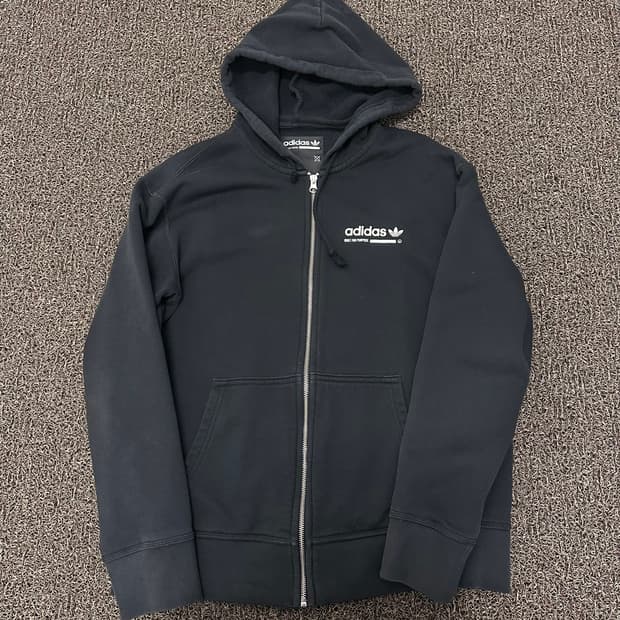 아디다스 카발 후드집업 블랙 L
