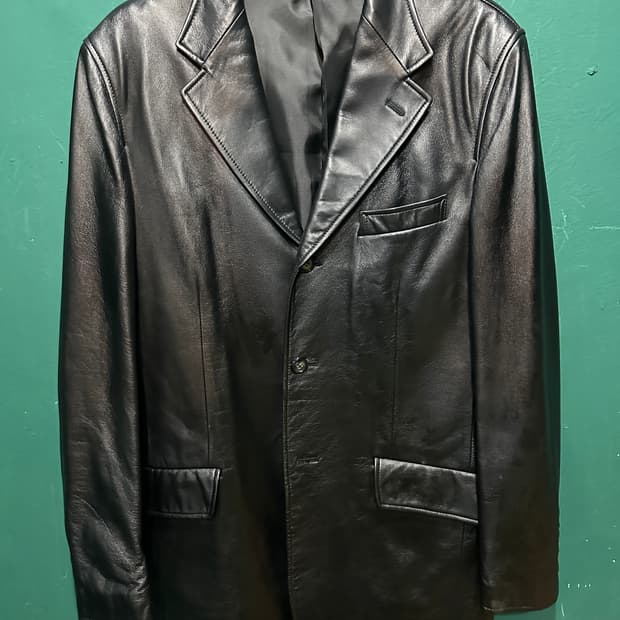 폴스미스 양가죽 미니멀 블레이져 XL