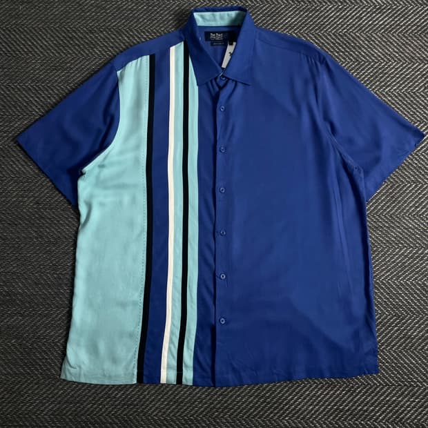 USA 빈티지 쿠바 박시핏 반팔 셔츠o 3903