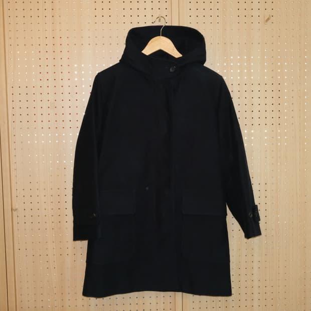 마가렛 호웰 울 코튼 후드 코트