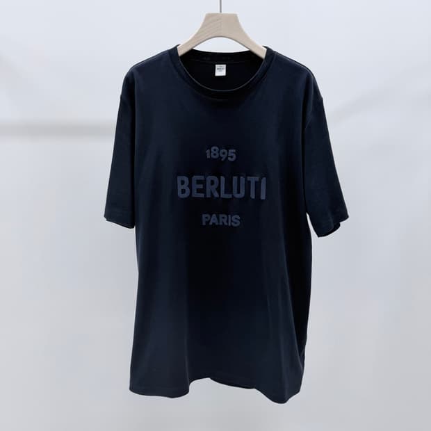 [S+급/2XL] 24SS 벨루티 로고 반팔 티셔츠 다크네이비