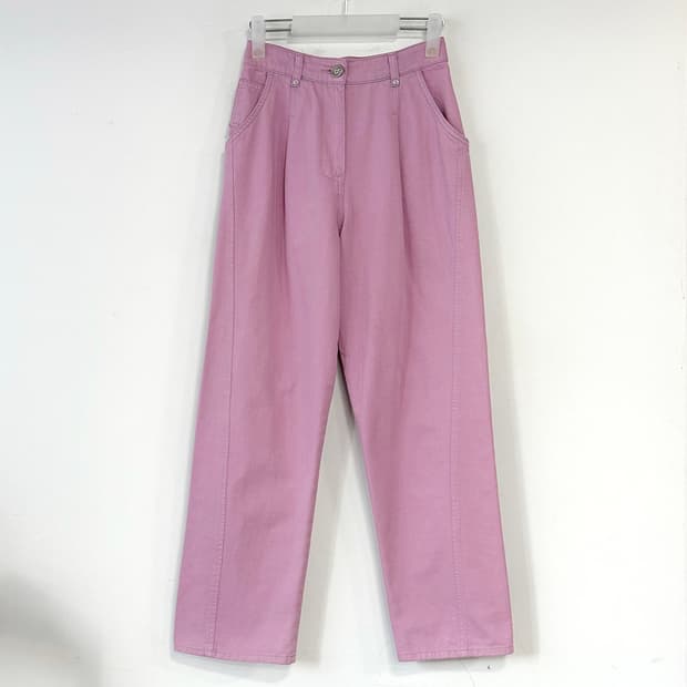 타임 TIME 핀턱 코튼 팬츠