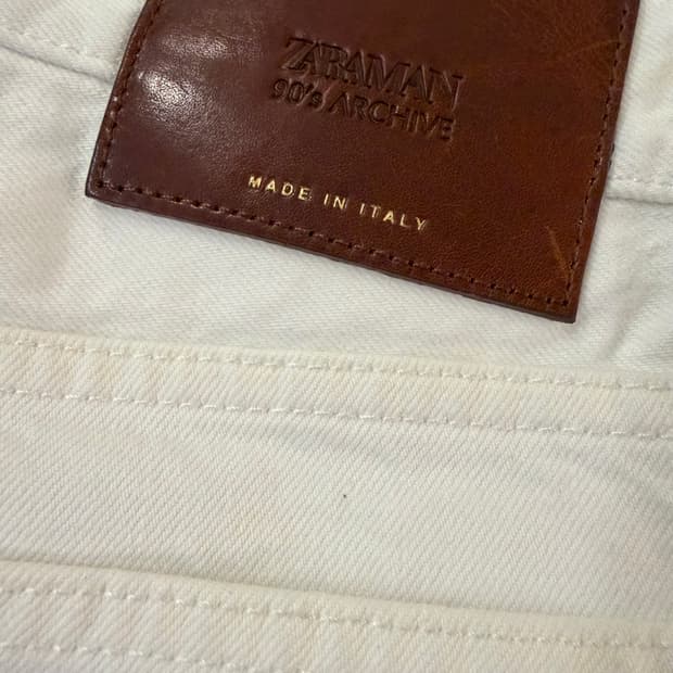 자라 리미티드 에디션 90s 아카이브 메이드인이태리 데님 화이트