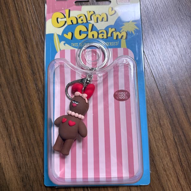 (새상품) 마지셔우드 참 Charm 키링 우드