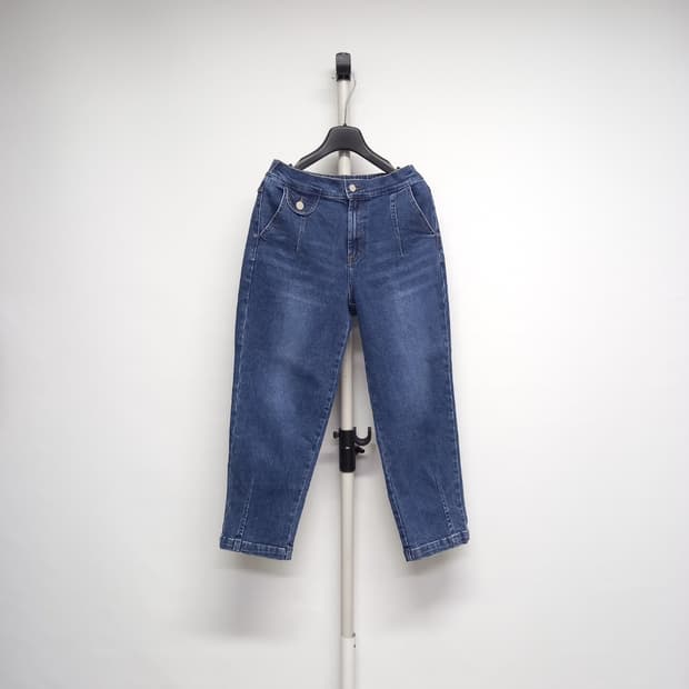 발렌시아 진청 데님 8부9부 팬츠 55