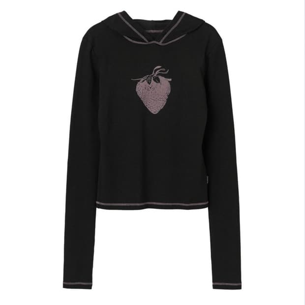 스컬프터 스트로베리 후디 블랙 xs Strawberry Hoodie