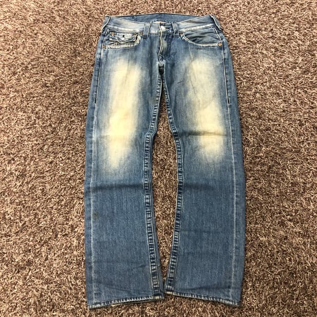 31 트루릴리전 워싱 스트레이트진 데님 팬츠