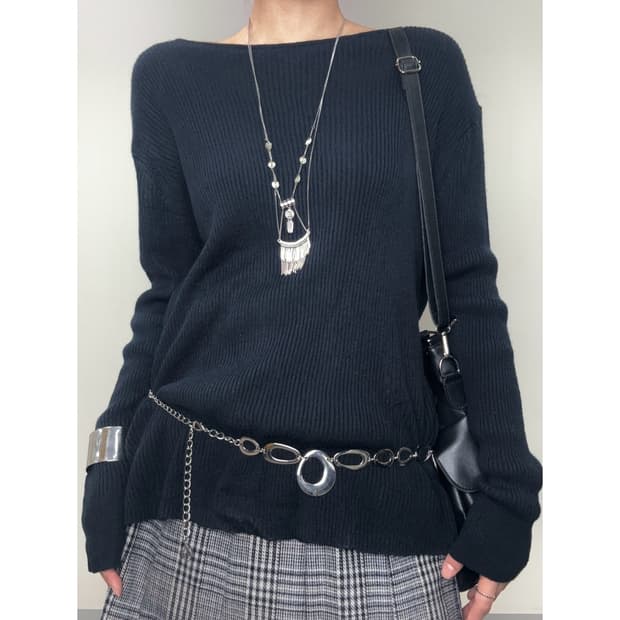 빈티지 네이비 니트