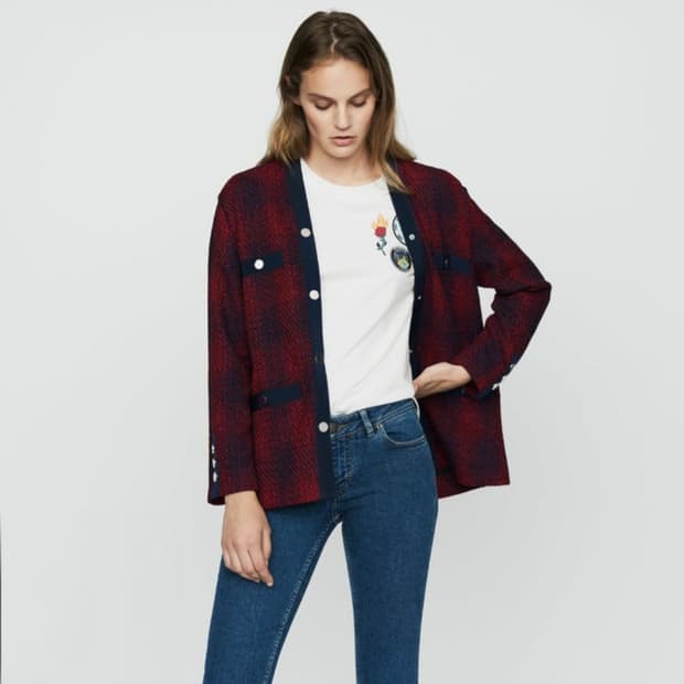 마쥬 트위드 가디건 자켓 38사이즈