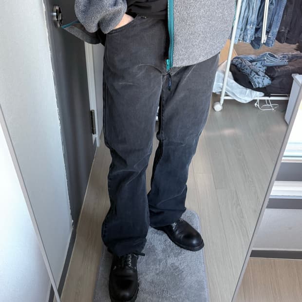 (33x34) 00s 리바이스 517 부츠컷 블랙진 블랙 데님