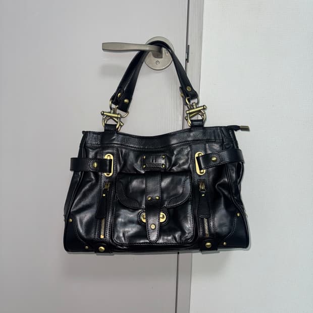 미쏘니 레더 숄더백