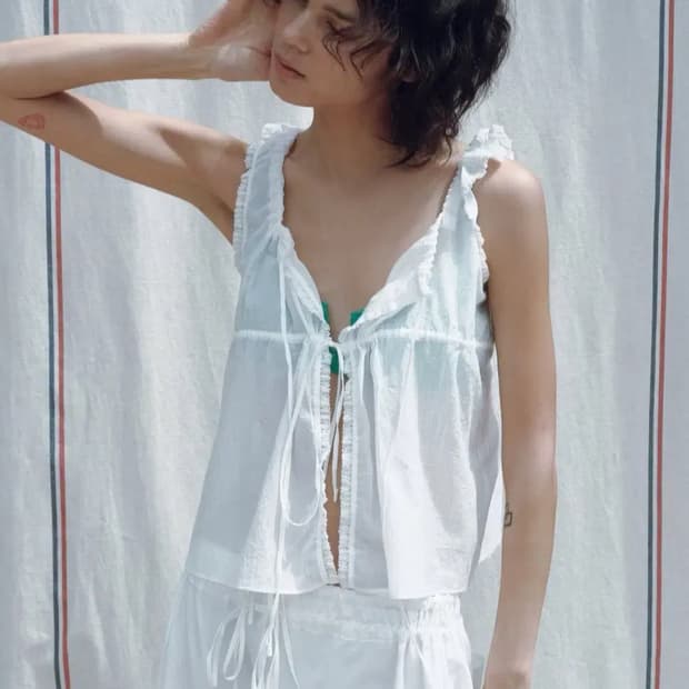 새상품) 비아플레인 비아 피코 코튼 슬리브리스 나시