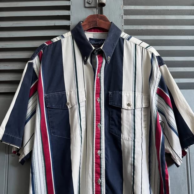 [XL]Wrangler USA 랭글러 빈티지 멀티 컬러 스트라이프 셔츠