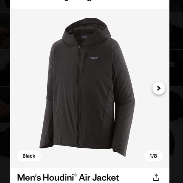 (새상품)(XL)파타고니아 후디니 에어 자켓 (블랙)