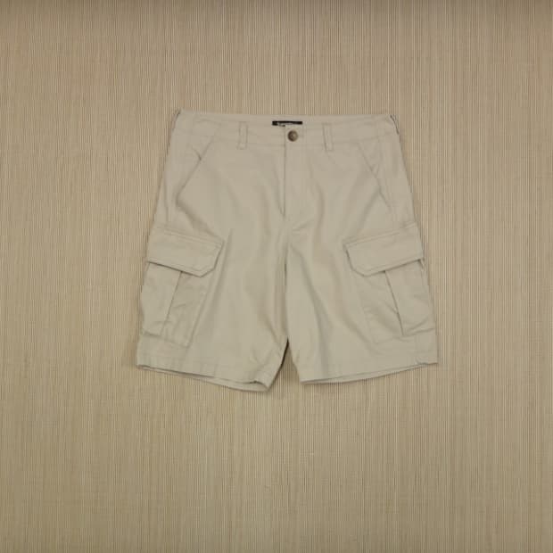 (L) 슈퍼드라이 레이블 카고 코튼 쇼츠