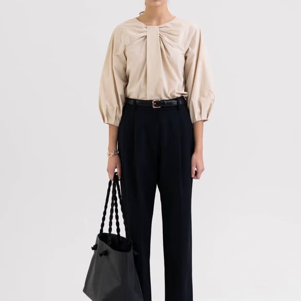 kindersalmon 킨더살몬 블랙코튼 팬츠