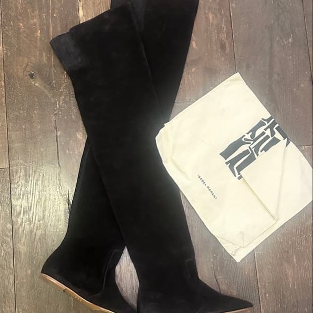 isabel marant high boots 스웨이드 니삭스 하이 부츠 