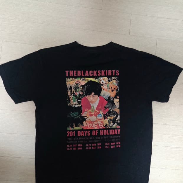검정치마 201 콘서트 MD 티셔츠