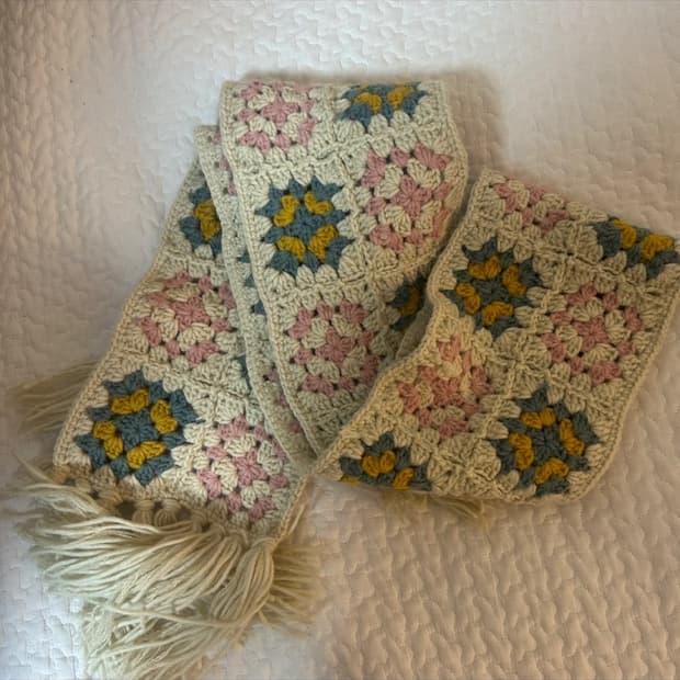 아주 귀여운 모리걸 핸드메이드 머플러