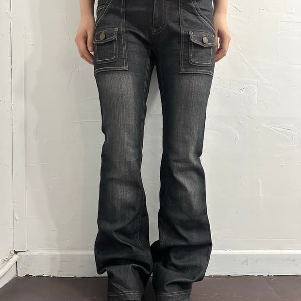 denim bootscut pants