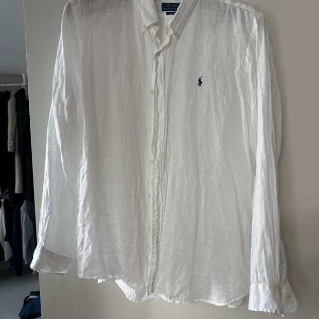 폴로 랄프로렌 린넨 셔츠 클래식핏 화이트 2XL
