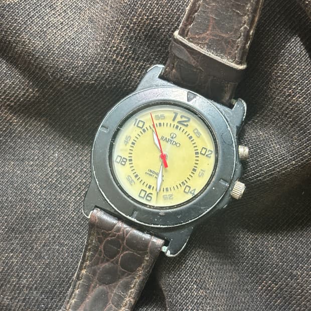 vintage rapido leather watch