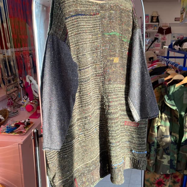 그런지 카키 니트 원피스