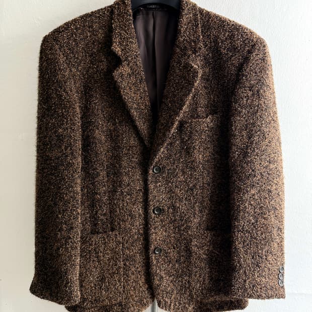 Vintage Tweed Wool Blazer Jacket
