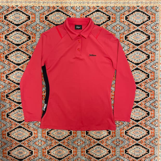 타이틀리스트 레드 골프 카라티셔츠 여성M