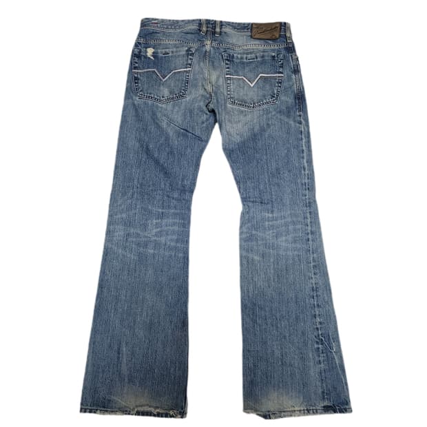 DIESEL ZATHAN 워시드 빈티지 연청 데님팬츠