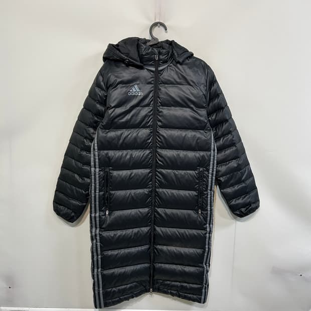 아디다스 삼선 덕다운 롱패딩 90 남녀공용