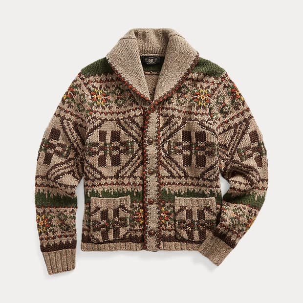RRL 핸드니트 페어 아일 & 말라드 가디건 M