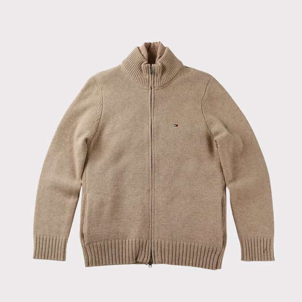 [S] 타미 힐피거 울 풀집업 니트 자켓