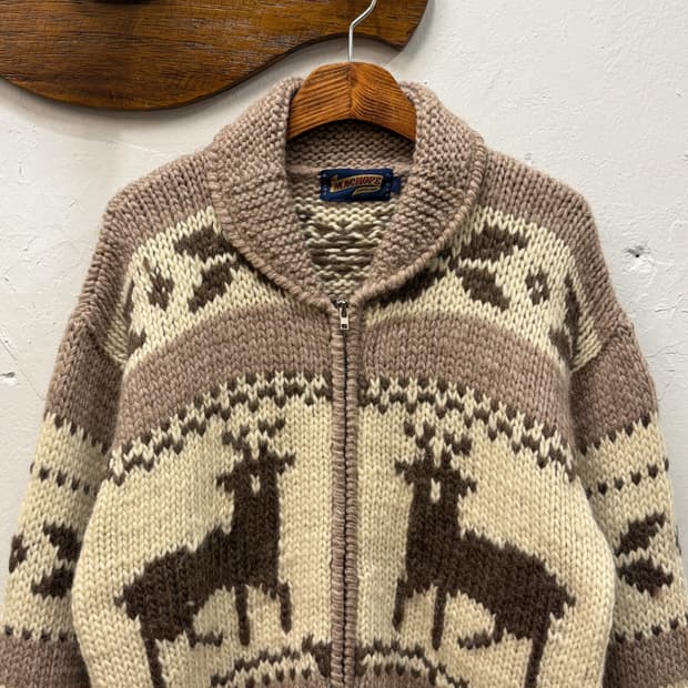 L) MACHOPE Original Wool Zip Knit Jacket