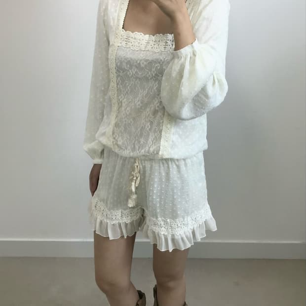 빈티지 레이스 점프수트
