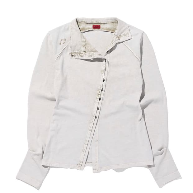 (삽니다)미스치프 워시드 저지 셔츠 베이지 S