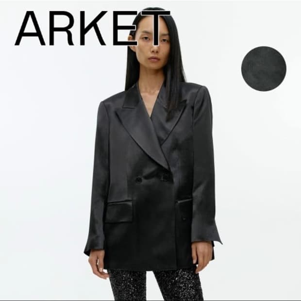 아르켓 오버핏 새틴 블레이저