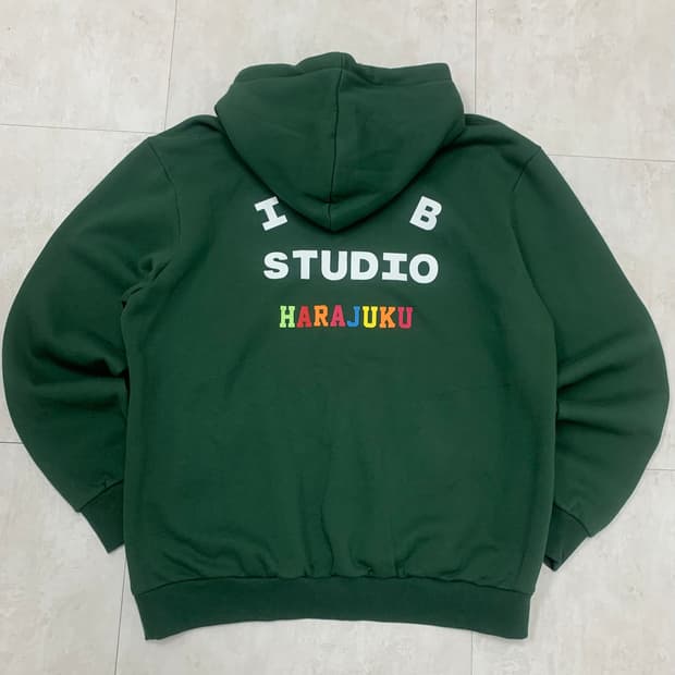 lab studio 그린 후드티