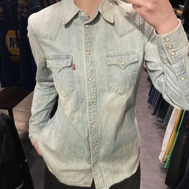 [IM] 리바이스 펄 스냅 워싱 데님 셔츠