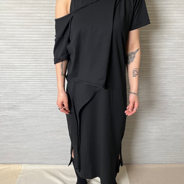 퍼버즈 레이어드 롱 원피스 perverze layered dress