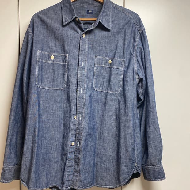 유니클로 샴브레이 셔츠 XL