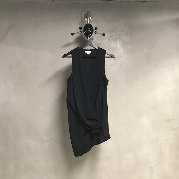 헬무트 랭 블랙 슬리브리스 원피스 M