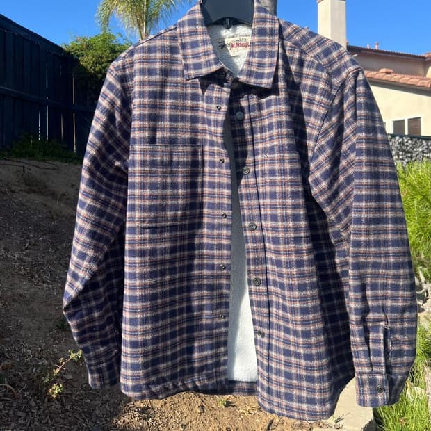 스투시 쉐르파 라인드 플레이드 셔츠