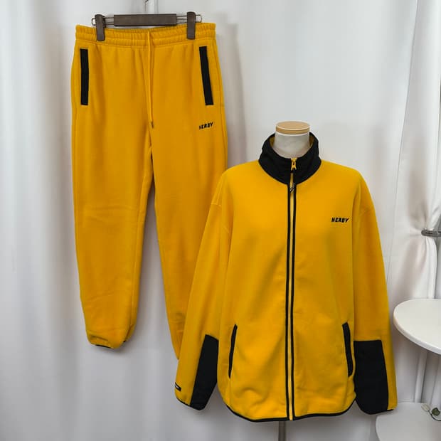   널디 남성 기모자켓 조거밴딩팬츠 트레이닝 SET M