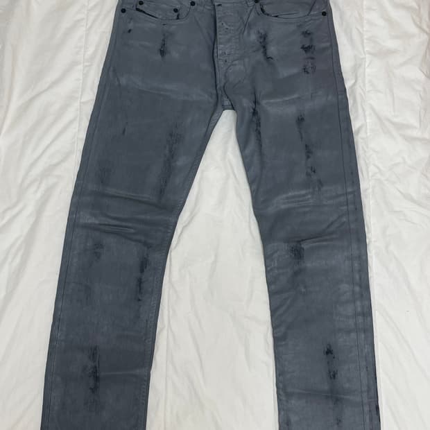 Diesel Black Gold Coated Wax Jeans