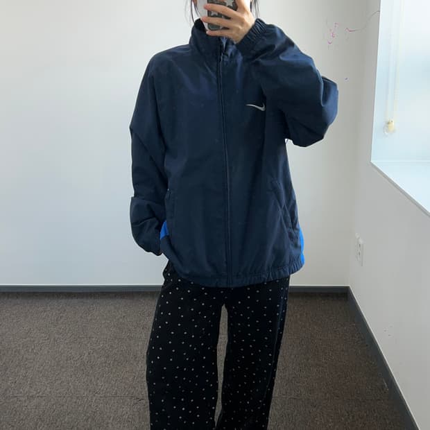 Nike 나이키 네이비 블루 화이트 배색 바람막이