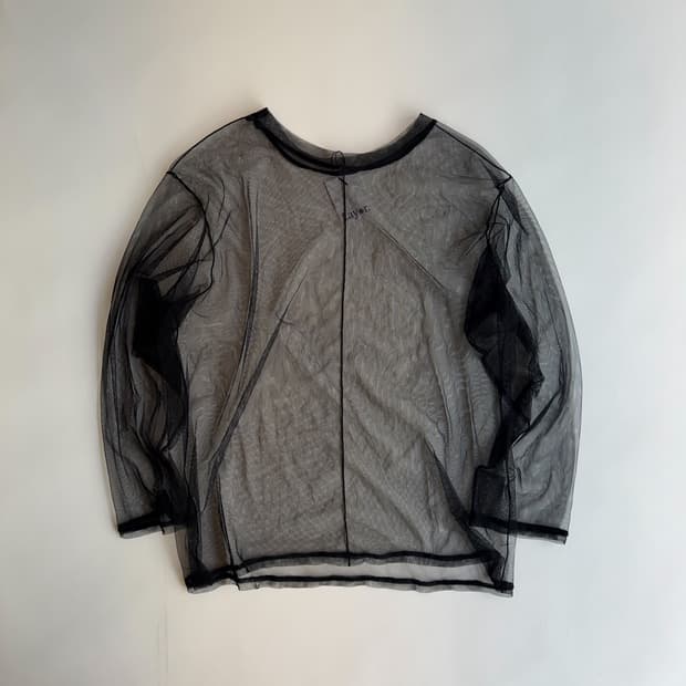 Black Sheer Mesh Long Sleeve